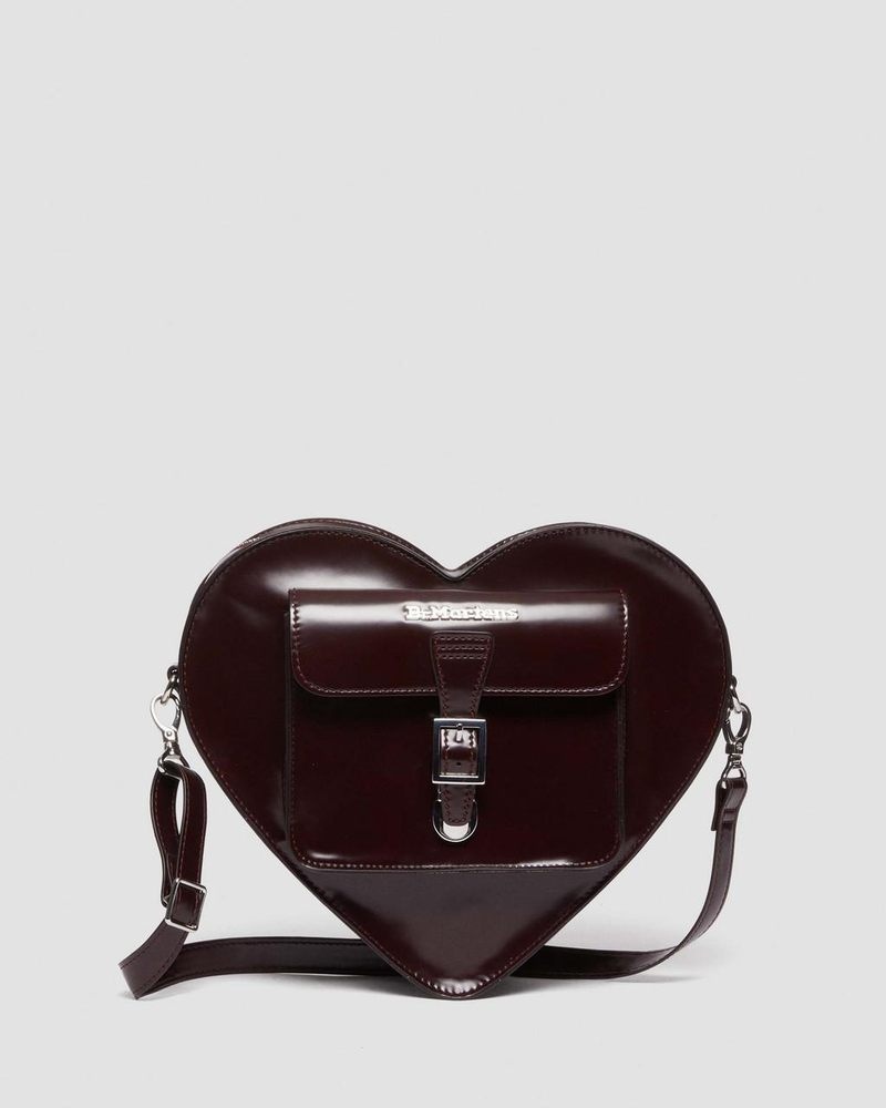 Bolsos y Mochilas Dr Martens Vegan Heart Shaped Backpack (Oxford Rub Off) Rojas | YL33-G4CL