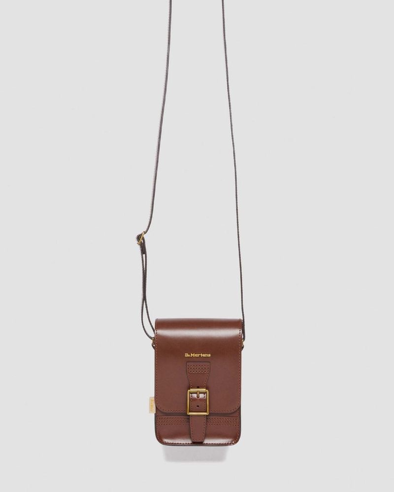 Bolsos y Mochilas Dr Martens Vegan Norfolk Vertical Crossbody Bag (Norfolk Vegan) Tan | SX87-E1VY