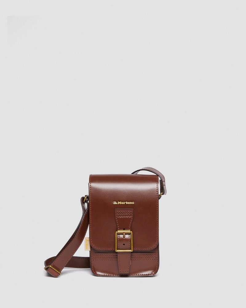 Bolsos y Mochilas Dr Martens Vegan Norfolk Vertical Crossbody Bag (Norfolk Vegan) Tan | SX87-E1VY