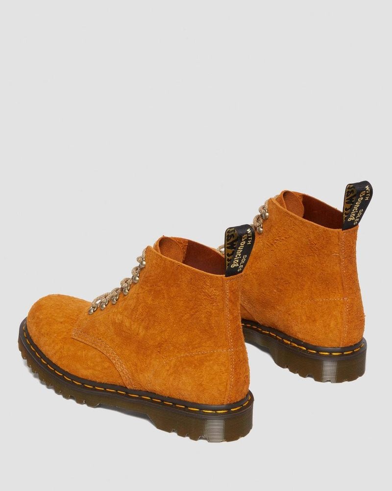 Botas Dr Martens 101 Made in England Hardware Gamuza Ankle Boots Amarillo | PY18-Y2IH