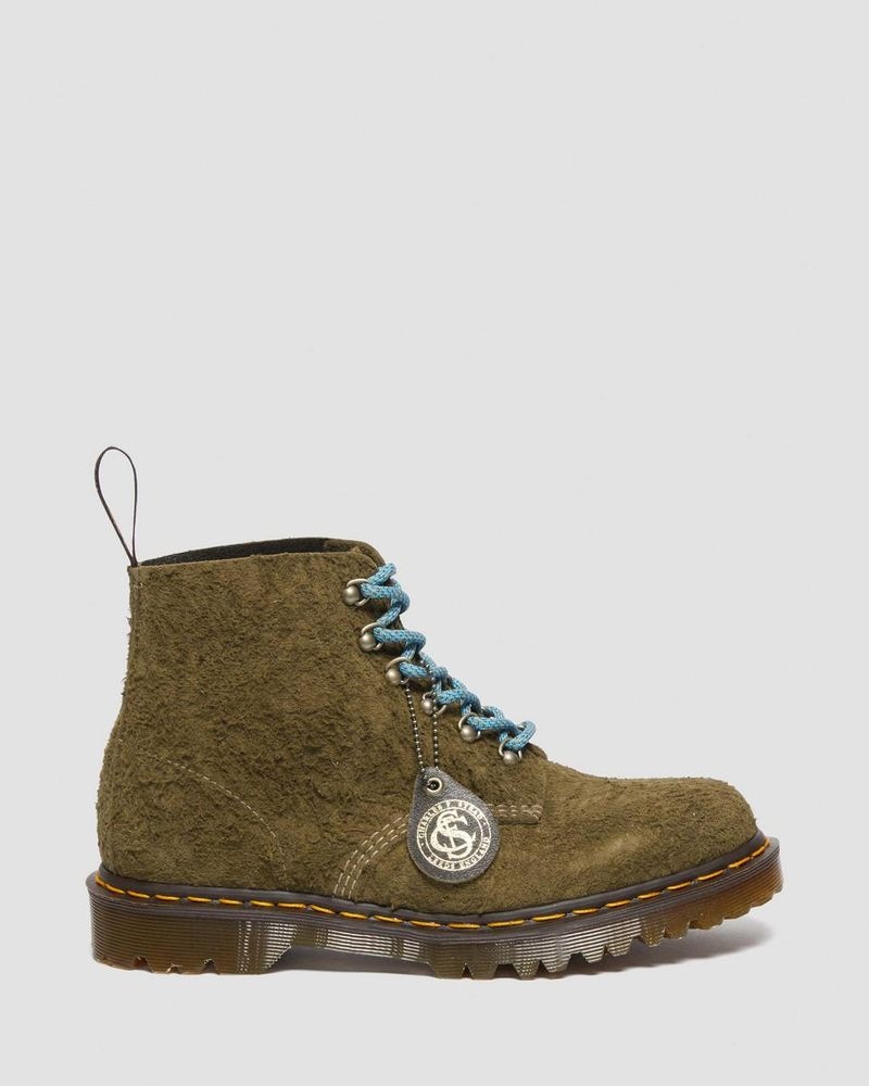 Botas Dr Martens 101 Made in England Hardware Gamuza Ankle Boots Verde Oliva | PK19-A9KS