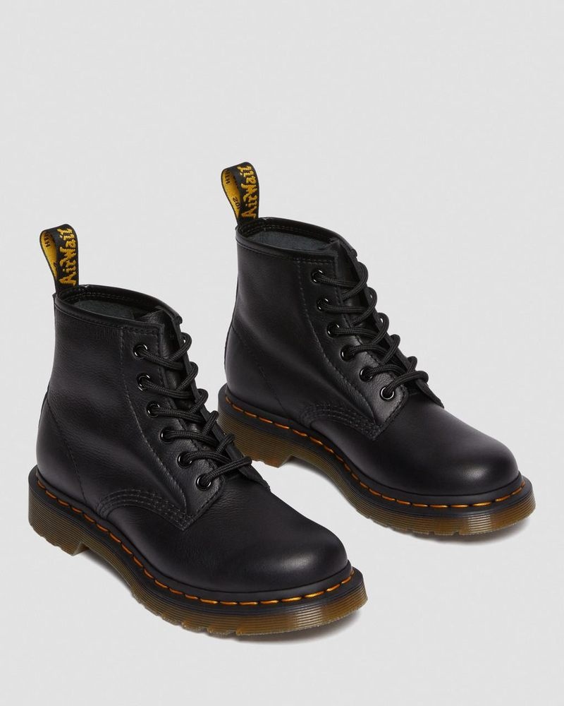 Botas Dr Martens 101 Virginia Cuero Ankle Boots (Virginia) Negras | TC51-G1SB