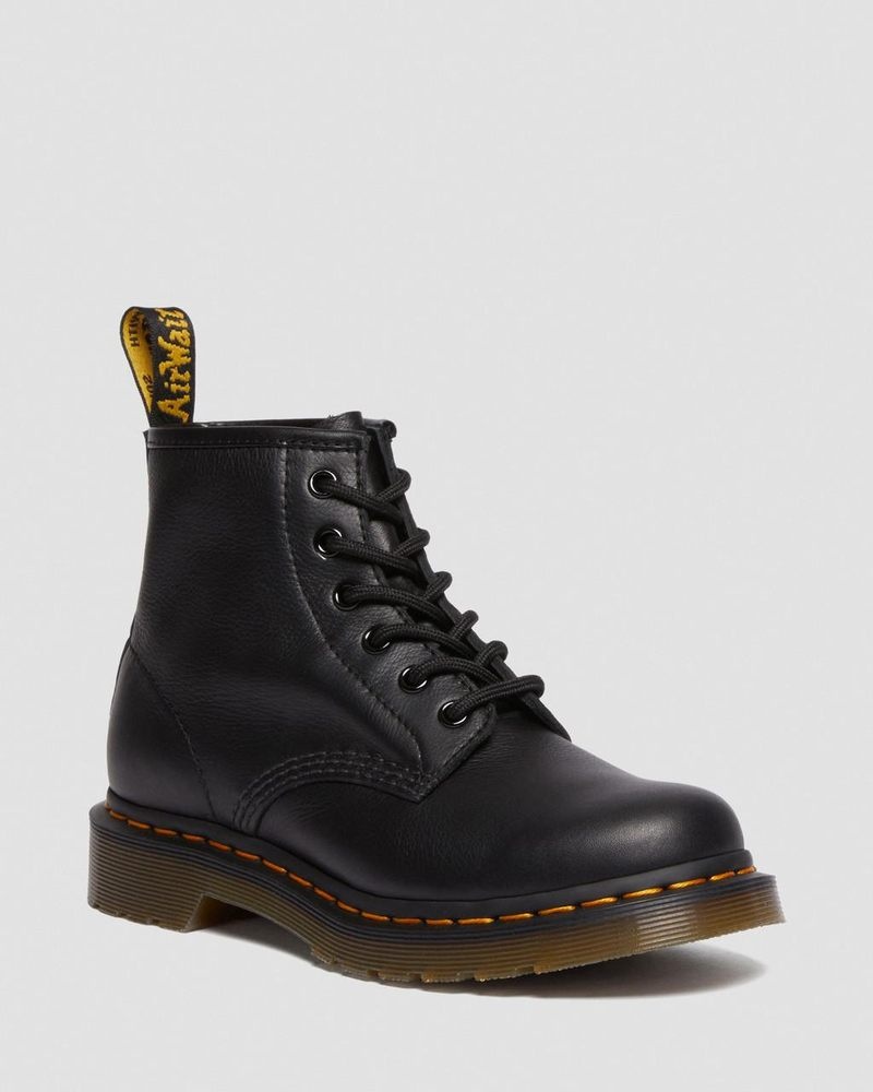 Botas Dr Martens 101 Virginia Cuero Ankle Boots (Virginia) Negras | TC51-G1SB