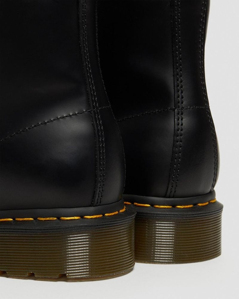 Botas Dr Martens 101 Yellow Stitch Smooth Cuero Ankle Boots (Smooth Cuero) Negras | BE75-F1WG