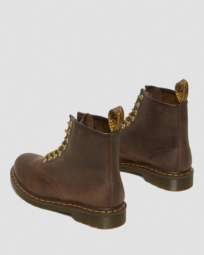 Botas Dr Martens 1460 Crazy Horse Cuero Encaje Up Boots (Crazy Horse) Marrones | OC45-W6PF