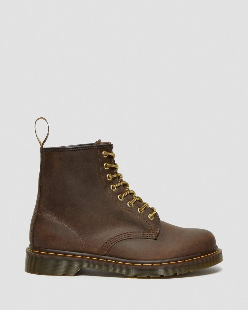 Botas Dr Martens 1460 Crazy Horse Cuero Encaje Up Boots (Crazy Horse) Marrones | OC45-W6PF