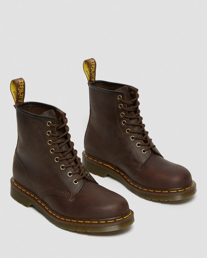 Botas Dr Martens 1460 Crazy Horse Cuero Encaje Up Boots (Crazy Horse) Marrones | SM93-N1XV