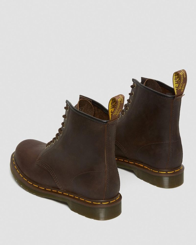 Botas Dr Martens 1460 Crazy Horse Cuero Encaje Up Boots (Crazy Horse) Marrones | SM93-N1XV