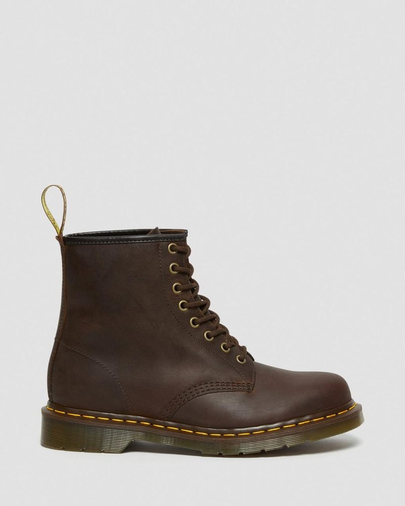 Botas Dr Martens 1460 Crazy Horse Cuero Encaje Up Boots (Crazy Horse) Marrones | SM93-N1XV