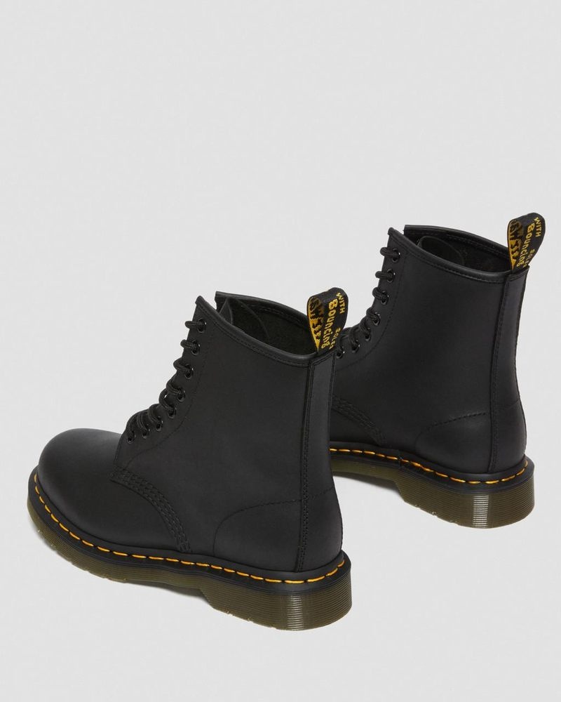 Botas Dr Martens 1460 Greasy Cuero Encaje Up Boots (Greasy) Negras | VO25-P6UL