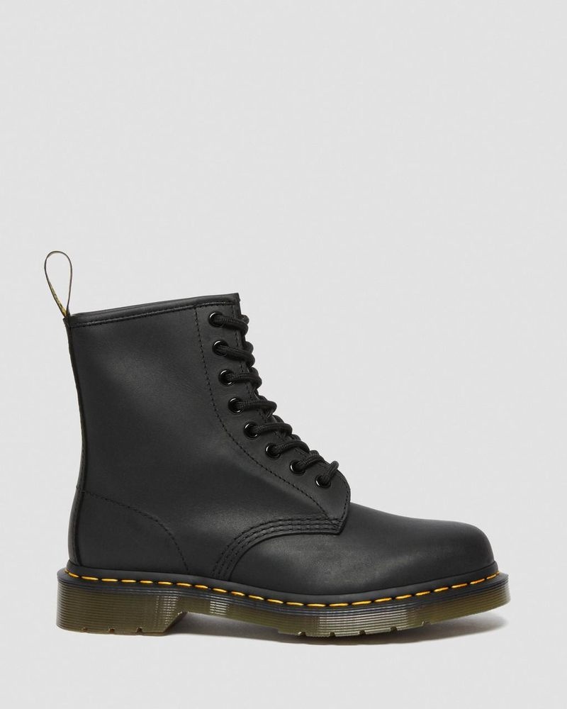 Botas Dr Martens 1460 Greasy Cuero Encaje Up Boots (Greasy) Negras | VO25-P6UL