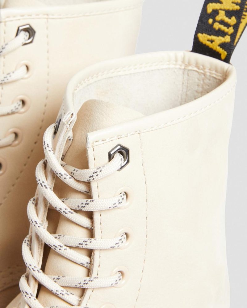 Botas Dr Martens 1460 Mono Milled Nubuck Cuero Encaje Up Boots (Milled Nubuck Wp) Beige | CX38-A4IM