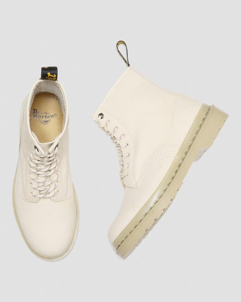 Botas Dr Martens 1460 Mono Milled Nubuck Cuero Encaje Up Boots (Milled Nubuck Wp) Beige | CX38-A4IM