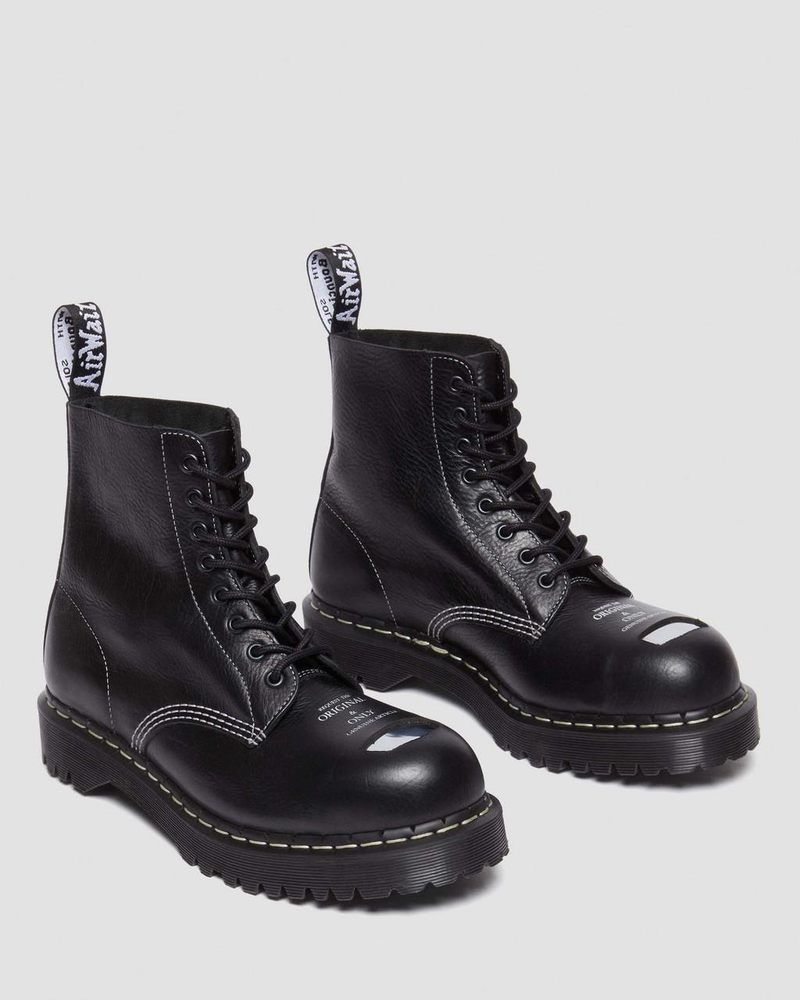 Botas Dr Martens 1460 Pascal Bex Exposed Steel Puntera Encaje Up Boots (Overdrive) Negras | VL96-S7GJ