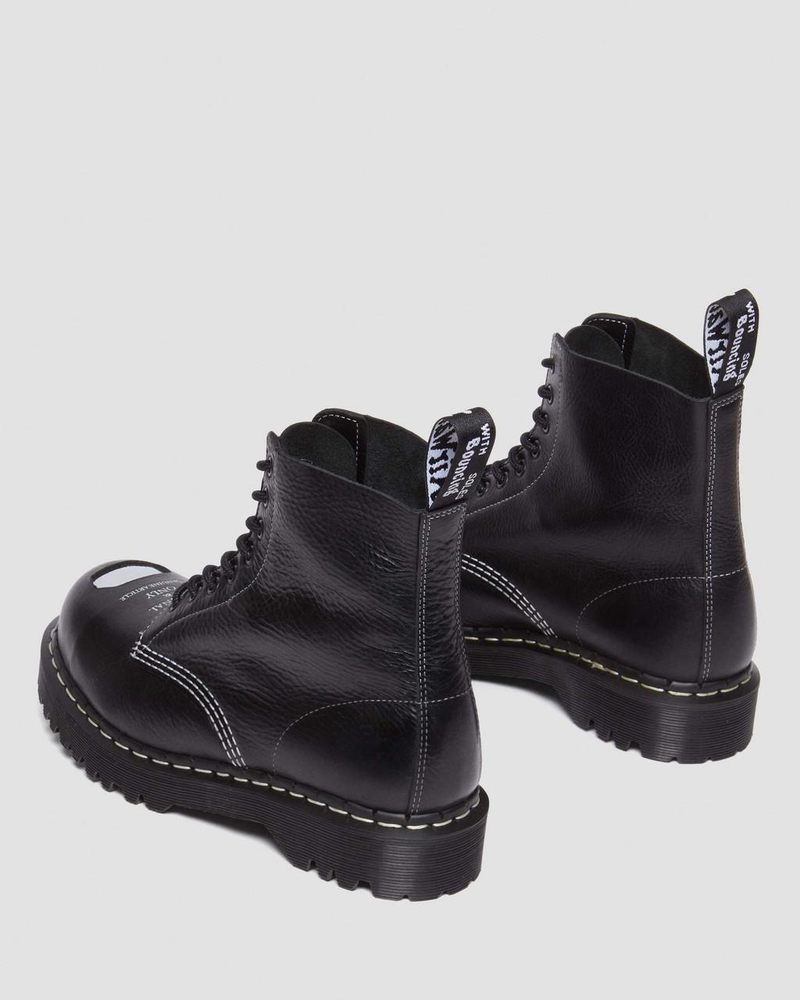 Botas Dr Martens 1460 Pascal Bex Exposed Steel Puntera Encaje Up Boots (Overdrive) Negras | VL96-S7GJ