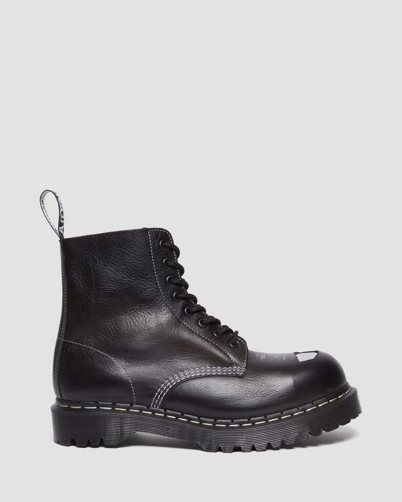 Botas Dr Martens 1460 Pascal Bex Exposed Steel Puntera Encaje Up Boots (Overdrive) Negras | VL96-S7GJ