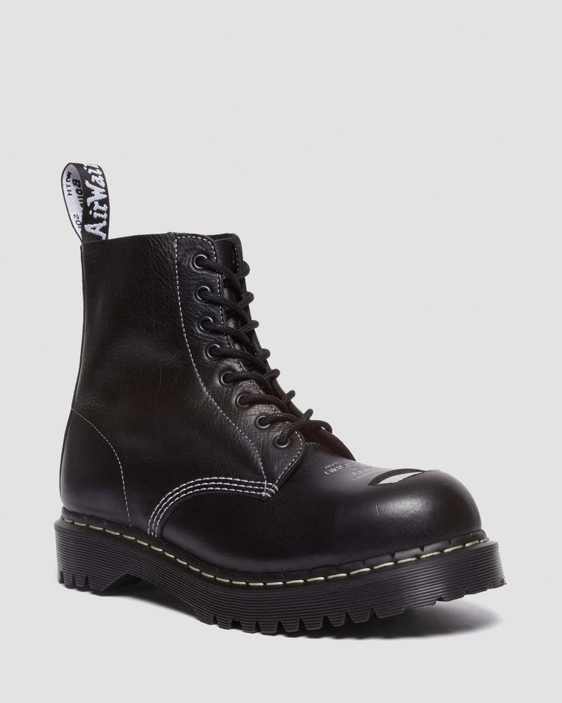 Botas Dr Martens 1460 Pascal Bex Exposed Steel Puntera Encaje Up Boots (Overdrive) Negras | VL96-S7GJ