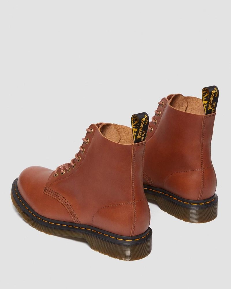 Botas Dr Martens 1460 Pascal Carrara Cuero Encaje Up Boots (Carrara) Saddle Tan | ZX66-I8MK