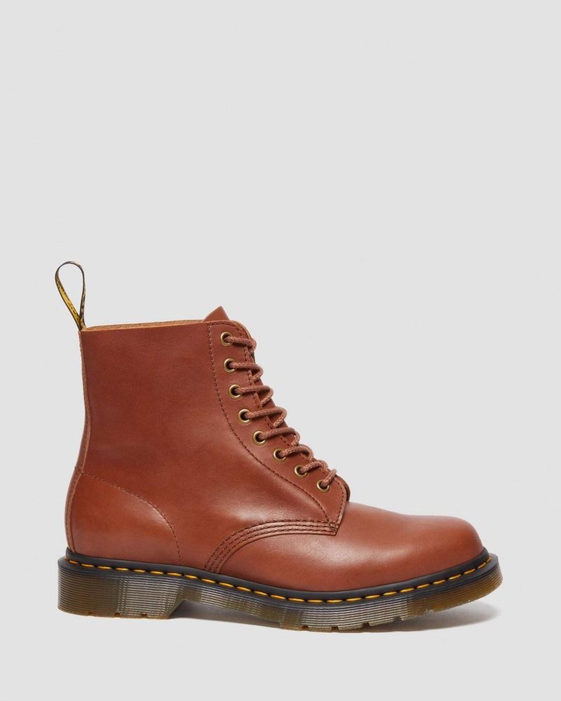 Botas Dr Martens 1460 Pascal Carrara Cuero Encaje Up Boots (Carrara) Saddle Tan | ZX66-I8MK