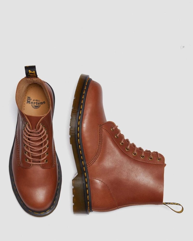 Botas Dr Martens 1460 Pascal Carrara Cuero Encaje Up Boots (Carrara) Saddle Tan | ZX66-I8MK