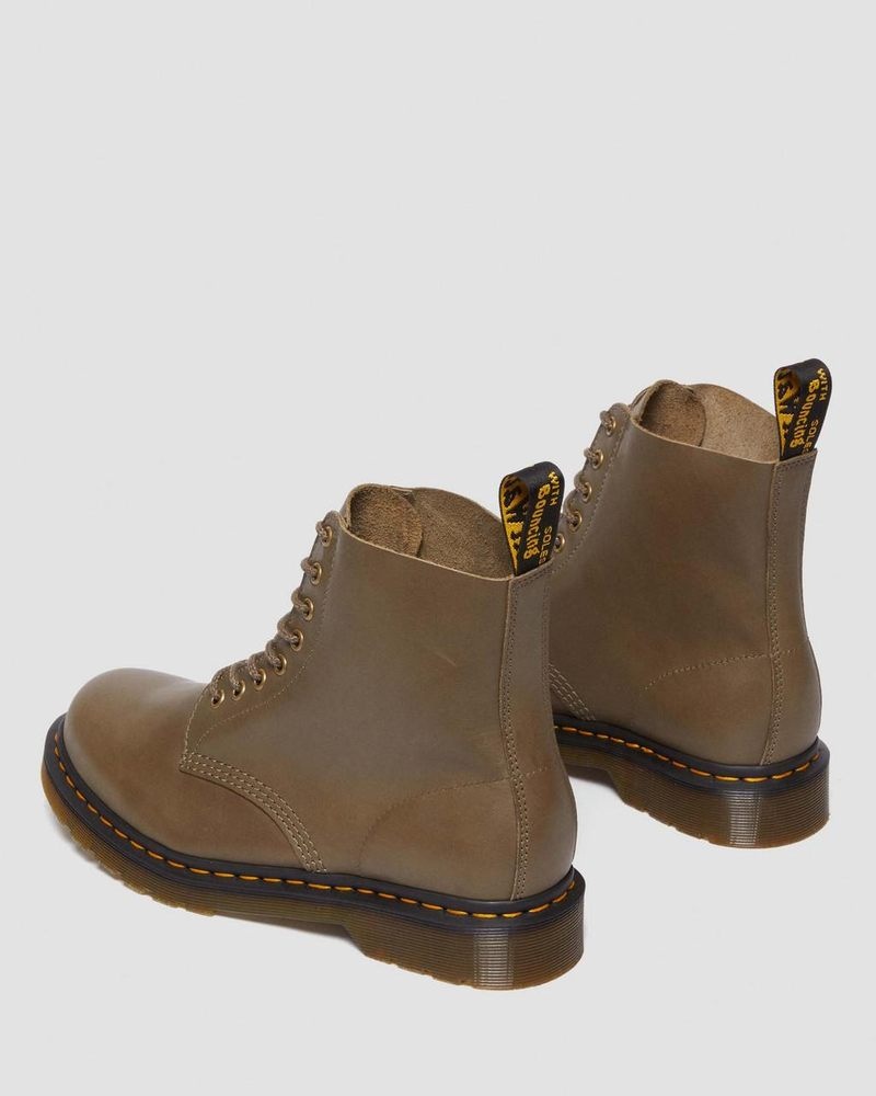 Botas Dr Martens 1460 Pascal Carrara Cuero Encaje Up Boots (Carrara) Verde Oliva | OX71-K9TV