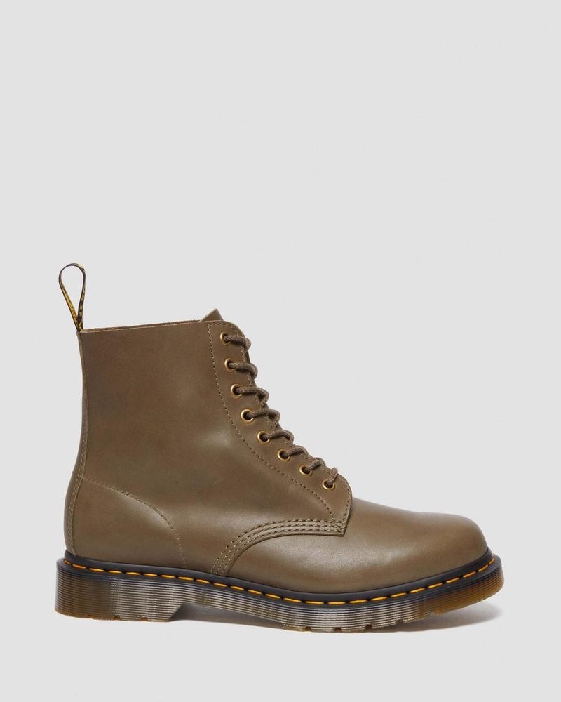 Botas Dr Martens 1460 Pascal Carrara Cuero Encaje Up Boots (Carrara) Verde Oliva | OX71-K9TV