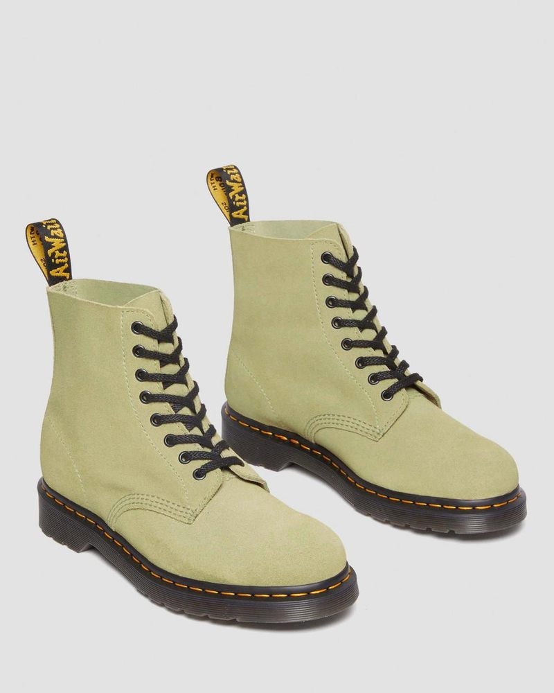 Botas Dr Martens 1460 Pascal Gamuza Encaje Up Boots (E H Gamuza+E H Gamuza Mb) Verde Oliva | WP29-S4YR