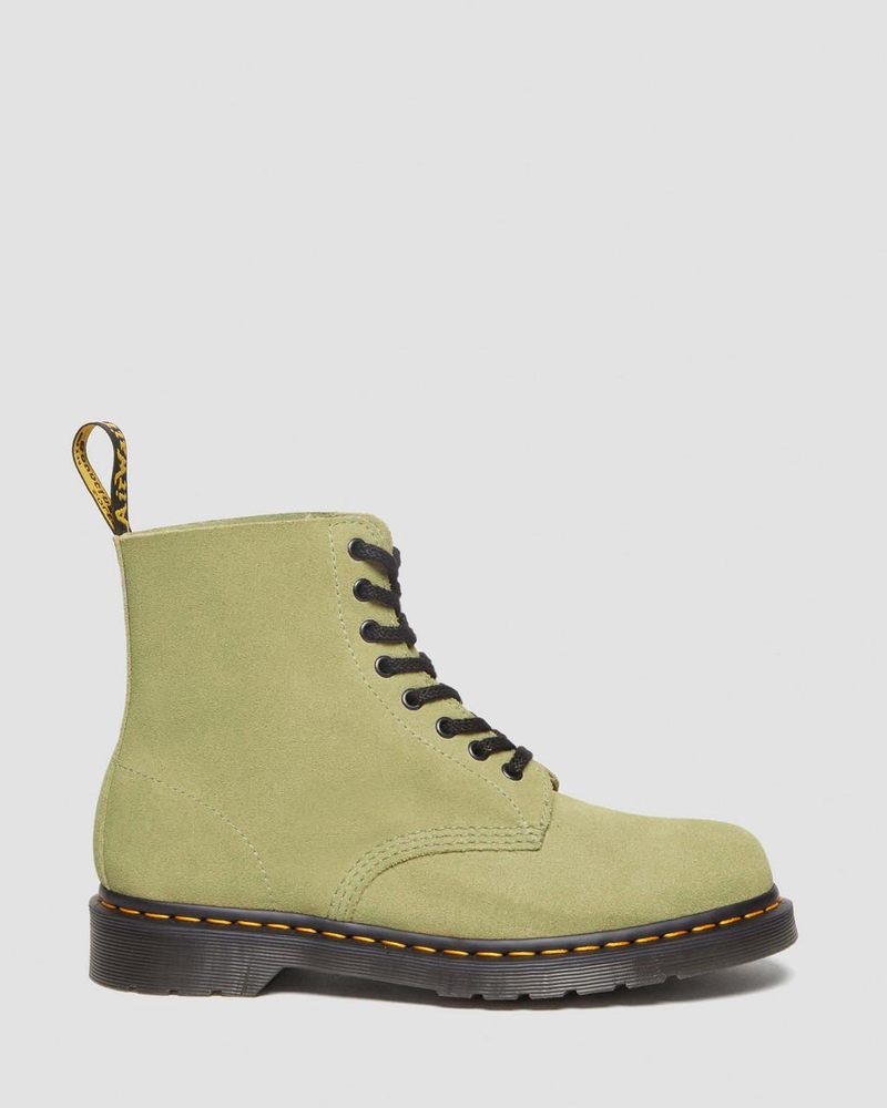 Botas Dr Martens 1460 Pascal Gamuza Encaje Up Boots (E H Gamuza+E H Gamuza Mb) Verde Oliva | WP29-S4YR