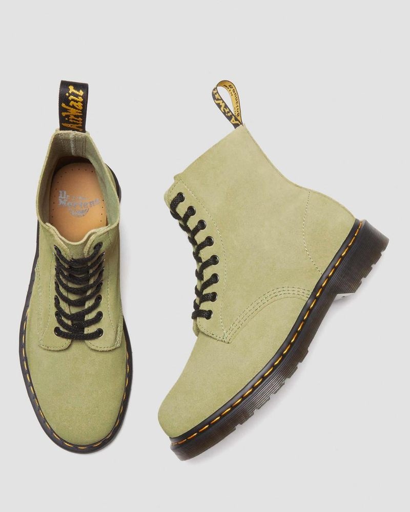 Botas Dr Martens 1460 Pascal Gamuza Encaje Up Boots (E H Gamuza+E H Gamuza Mb) Verde Oliva | WP29-S4YR