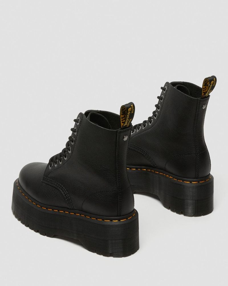 Botas Dr Martens 1460 Pascal Max Cuero Plataforma Boots (Pisa) Negras | NJ71-R4FO