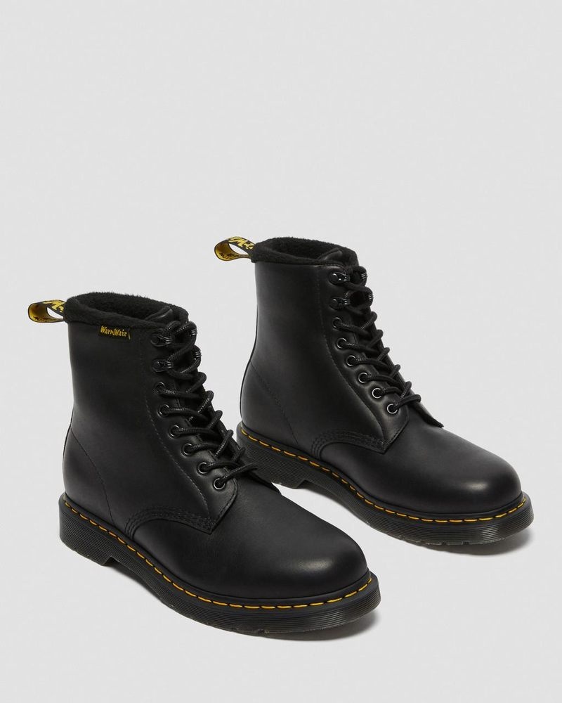 Botas Dr Martens 1460 Pascal Warmwair Cuero Encaje Up Boots (Valor Wp) Negras | TI26-U3RQ