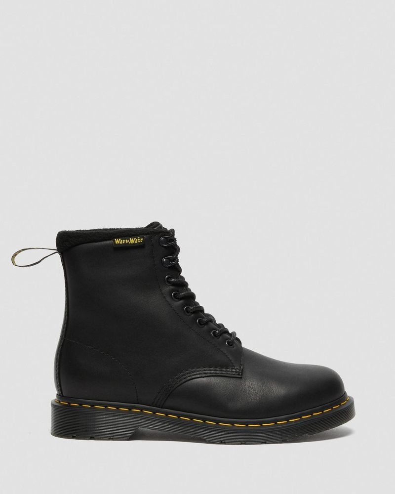 Botas Dr Martens 1460 Pascal Warmwair Cuero Encaje Up Boots (Valor Wp) Negras | TI26-U3RQ