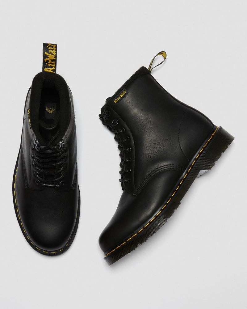 Botas Dr Martens 1460 Pascal Warmwair Cuero Encaje Up Boots (Valor Wp) Negras | TI26-U3RQ