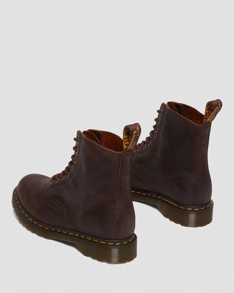 Botas Dr Martens 1460 Pascal Waxed Full Grain Cuero Encaje Up Boots (Waxed Full Grain) Chestnut | EF58-W3ND