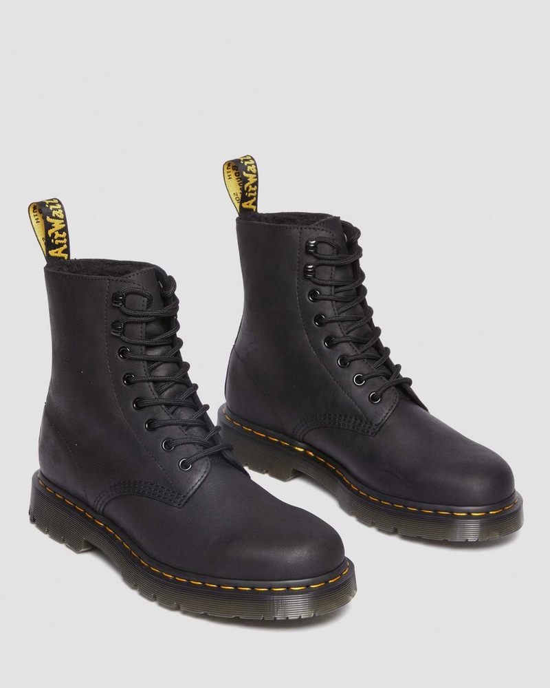 Botas Dr Martens 1460 Pascal Wintergrip Outlaw Cuero Encaje Up Boots (Outlaw) Negras | TK07-L5WB