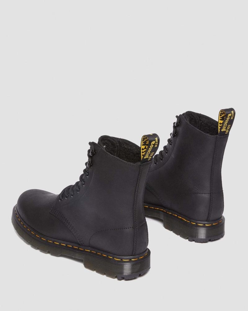 Botas Dr Martens 1460 Pascal Wintergrip Outlaw Cuero Encaje Up Boots (Outlaw) Negras | TK07-L5WB