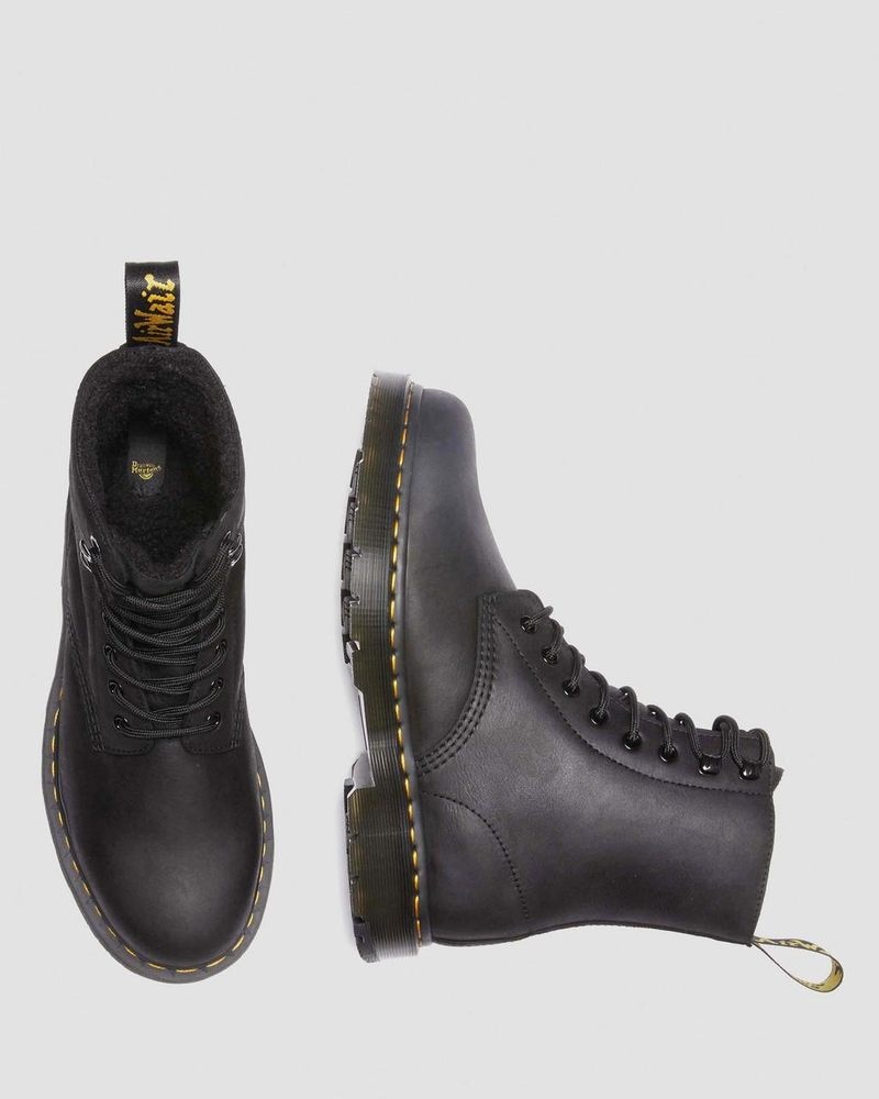 Botas Dr Martens 1460 Pascal Wintergrip Outlaw Cuero Encaje Up Boots (Outlaw) Negras | TK07-L5WB