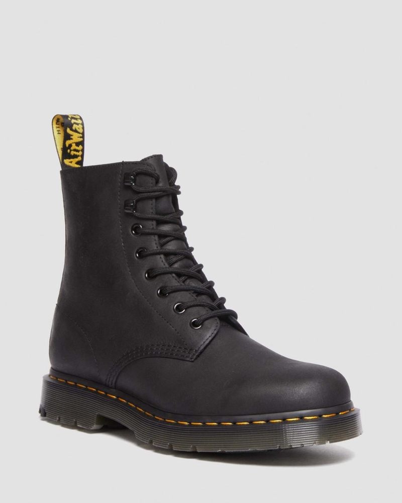 Botas Dr Martens 1460 Pascal Wintergrip Outlaw Cuero Encaje Up Boots (Outlaw) Negras | TK07-L5WB