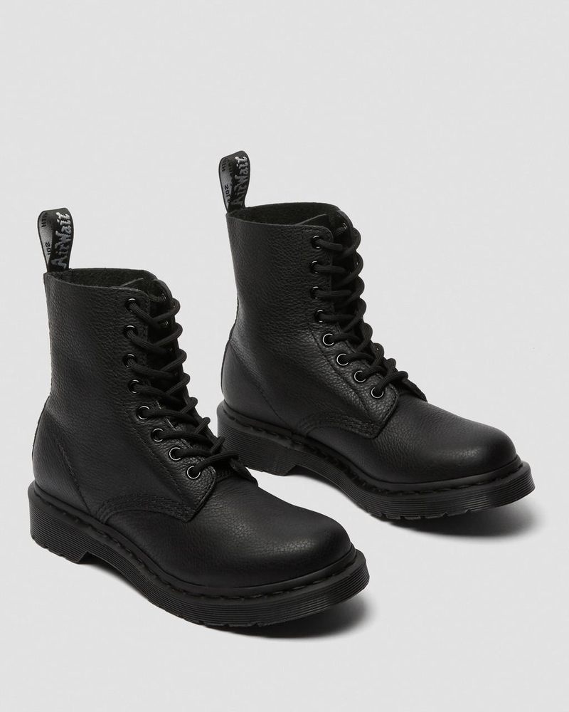 Botas Dr Martens 1460 Pascal - Mono Encaje Up Boots (Virginia) Negras | DV63-C8OR