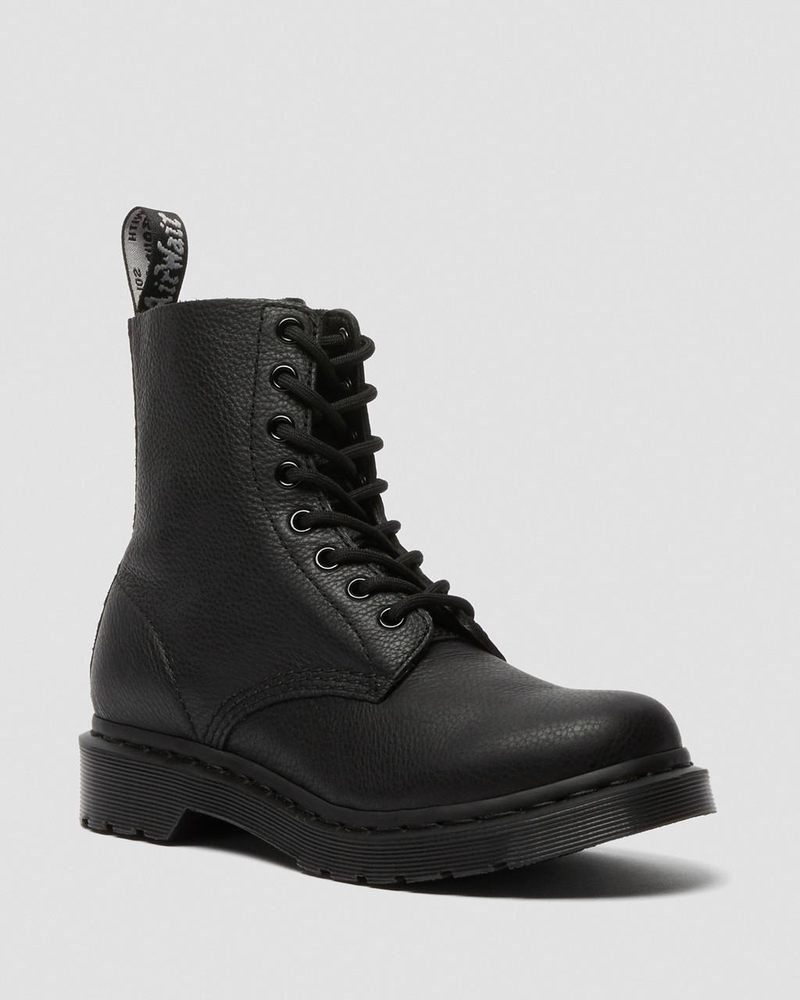 Botas Dr Martens 1460 Pascal - Mono Encaje Up Boots (Virginia) Negras | DV63-C8OR