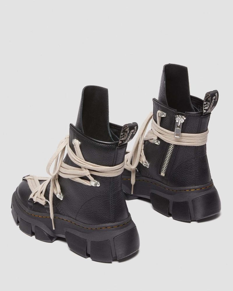 Botas Dr Martens 1460 Rick Owens DMXL Megalace Cuero Encaje Up Boots (Lunar) Negras | IL72-B6KA