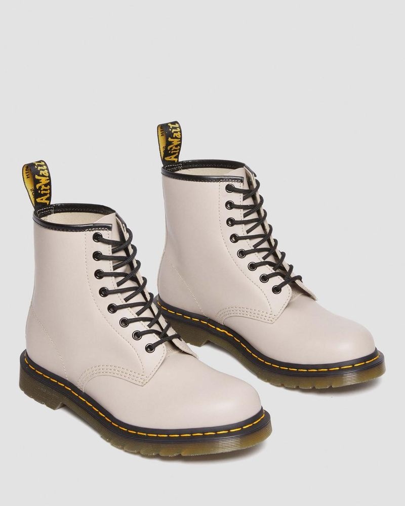 Botas Dr Martens 1460 Smooth Cuero Encaje Up Boots (Smooth Cuero) Vintage Taupe | PD91-A0MP