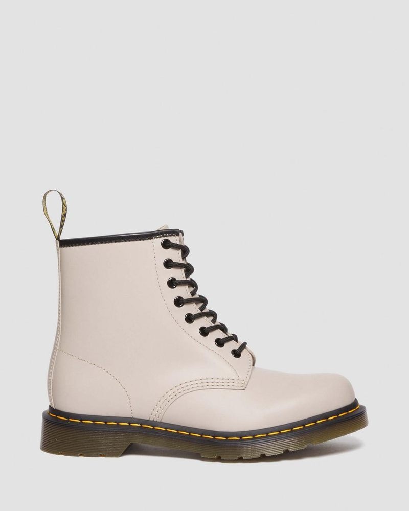 Botas Dr Martens 1460 Smooth Cuero Encaje Up Boots (Smooth Cuero) Vintage Taupe | PD91-A0MP