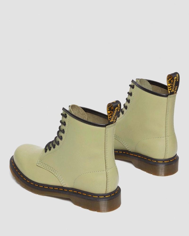 Botas Dr Martens 1460 Smooth Cuero Encaje Up Boots (Smooth Cuero) Verde Oliva | GK69-H5XV