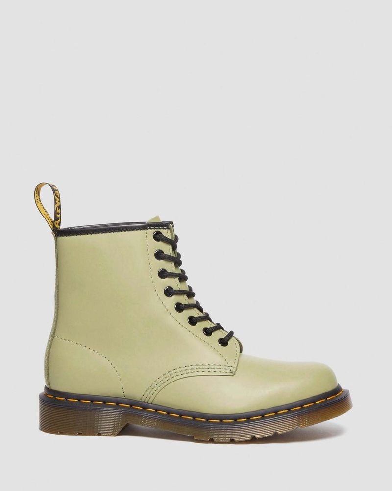 Botas Dr Martens 1460 Smooth Cuero Encaje Up Boots (Smooth Cuero) Verde Oliva | GK69-H5XV