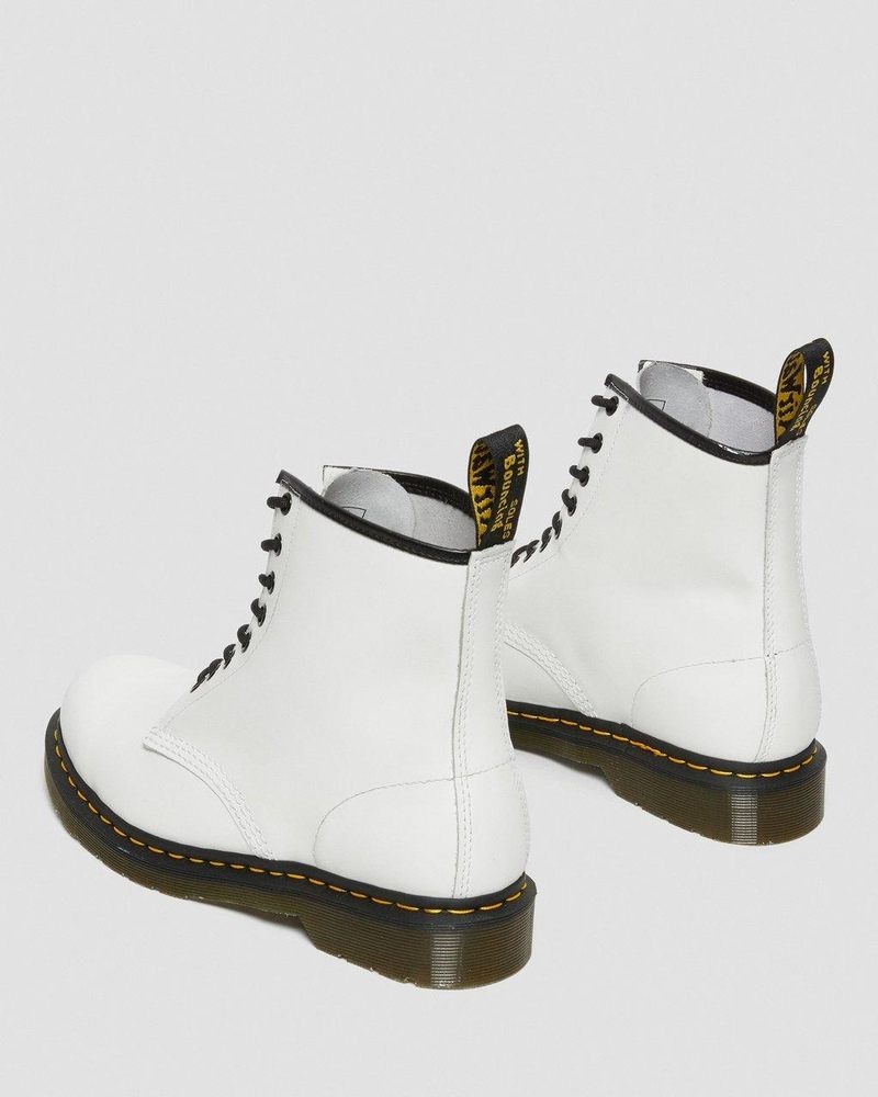 Botas Dr Martens 1460 Smooth Cuero Encaje Up Boots (Smooth Cuero) Blancas | QR59-C0WA