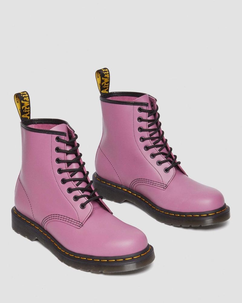 Botas Dr Martens 1460 Smooth Cuero Encaje Up Boots (Smooth Cuero) Moradas | AF00-B9DH