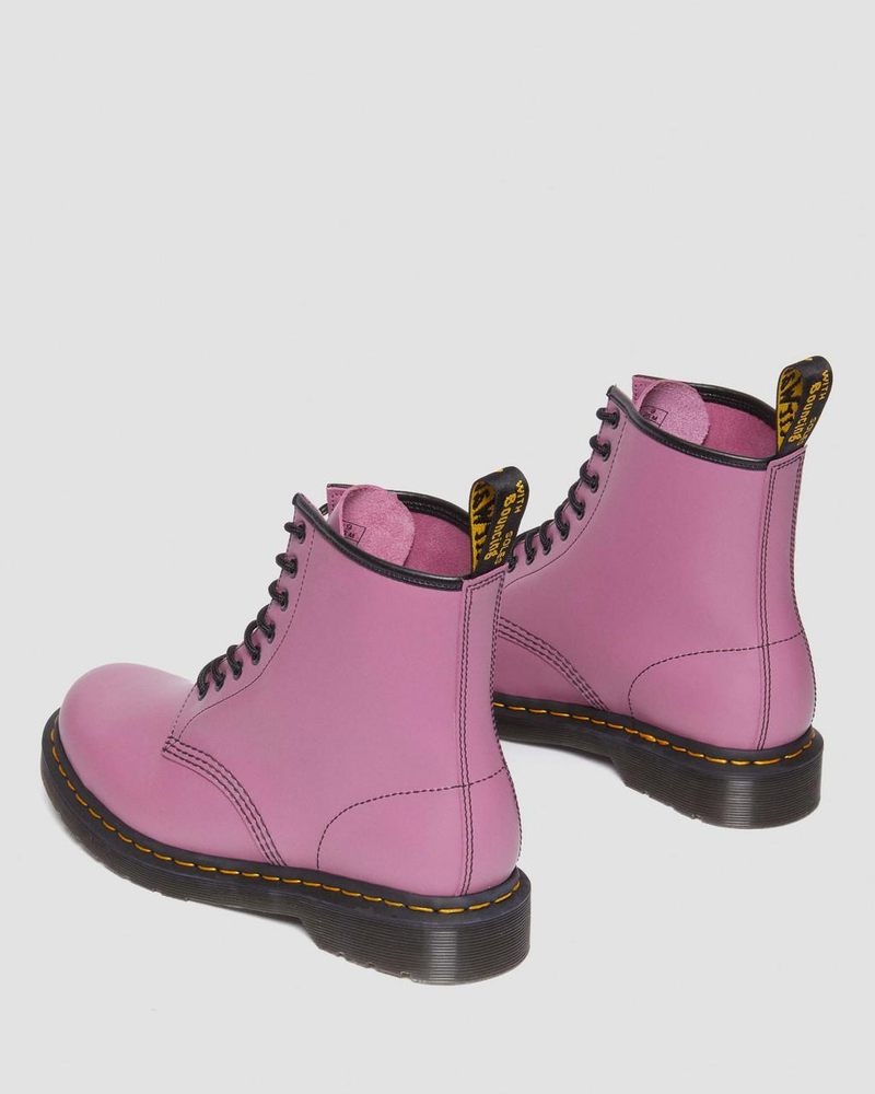 Botas Dr Martens 1460 Smooth Cuero Encaje Up Boots (Smooth Cuero) Moradas | AF00-B9DH