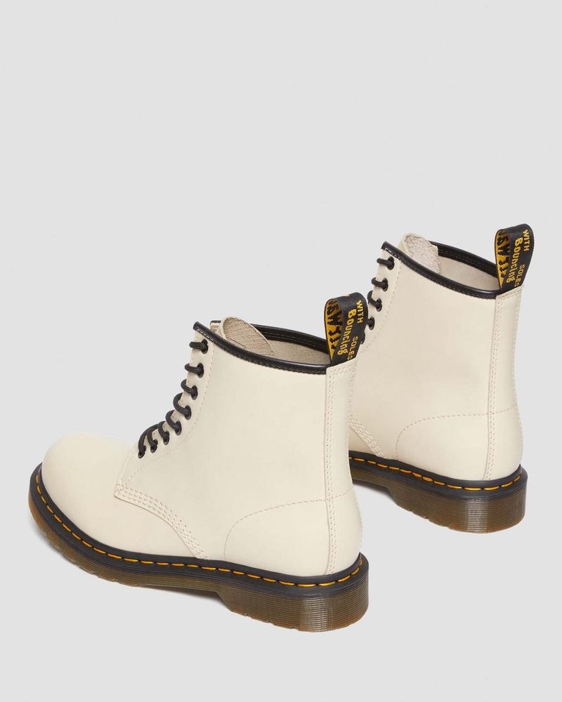 Botas Dr Martens 1460 Smooth Cuero Encaje Up Boots (Smooth Cuero) Beige | UZ27-Y5AW