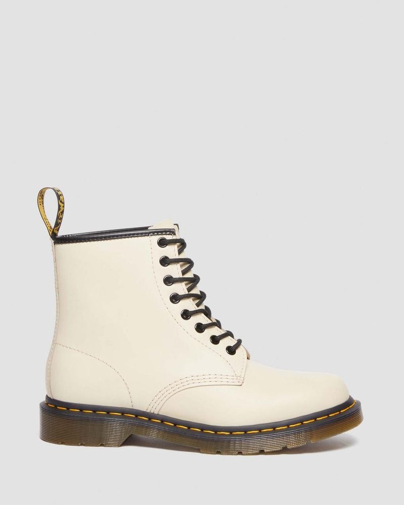 Botas Dr Martens 1460 Smooth Cuero Encaje Up Boots (Smooth Cuero) Beige | UZ27-Y5AW